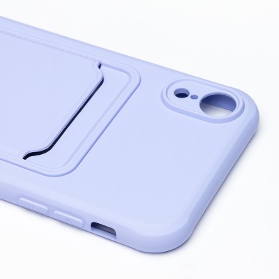 Чехол-накладка для Apple iPhone XR (темно-фиолетовый) - SC304 с картхолдером Чехол-накладка для Apple iPhone XR (темно-фиолетовый) - SC304 с картхолдером