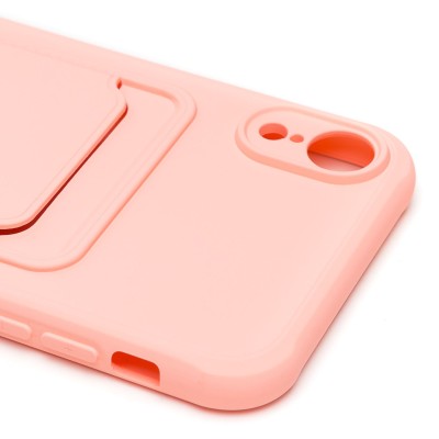 Чехол-накладка для Apple iPhone XR (светло-розовый) - SC304 с картхолдером Чехол-накладка для Apple iPhone XR (светло-розовый) - SC304 с картхолдером