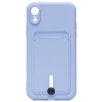 Чехол-накладка для Apple iPhone XR (светло-фиолетовый) - SC304 с картхолдером