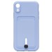 Чехол-накладка для Apple iPhone XR (светло-фиолетовый) - SC304 с картхолдером
