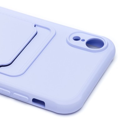 Чехол-накладка для Apple iPhone XR (светло-фиолетовый) - SC304 с картхолдером