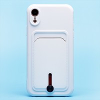 Чехол-накладка для Apple iPhone XR (белый) - SC304 с картхолдером