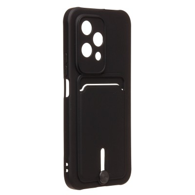 Чехол-накладка для Honor 200 lite (черный) - SC304 с картхолдером