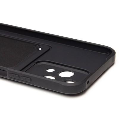 Чехол-накладка для Honor 200 lite (черный) - SC304 с картхолдером