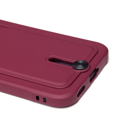 Чехол-накладка для Honor 200 lite (бордовый) - SC304 с картхолдером