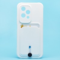 Чехол-накладка для Honor 200 Lite (белый) - SC304 с картхолдером