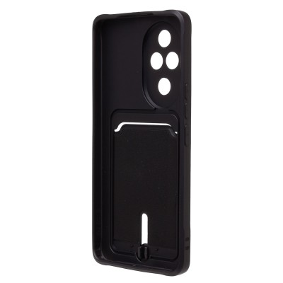 Чехол-накладка для Honor 200 Pro (черный) - SC304 с картхолдером