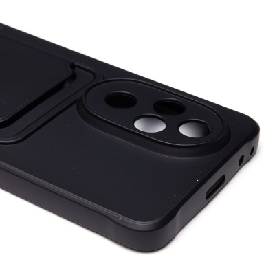 Чехол-накладка для Honor 200 Pro (черный) - SC304 с картхолдером