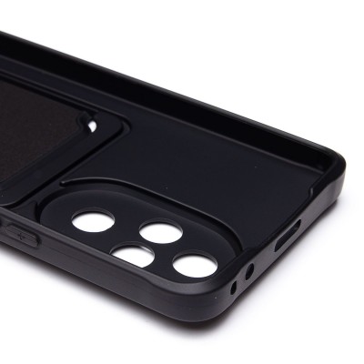 Чехол-накладка для Honor 200 Pro (черный) - SC304 с картхолдером