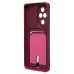 Чехол-накладка для Honor 200 Pro (бордовый) - SC304 с картхолдером