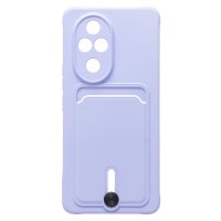 Чехол-накладка для Honor 200 Pro (светло-фиолетовый) - SC304 с картхолдером