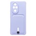 Чехол-накладка для Honor 200 Pro (светло-фиолетовый) - SC304 с картхолдером