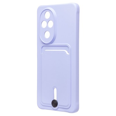 Чехол-накладка для Honor 200 Pro (светло-фиолетовый) - SC304 с картхолдером