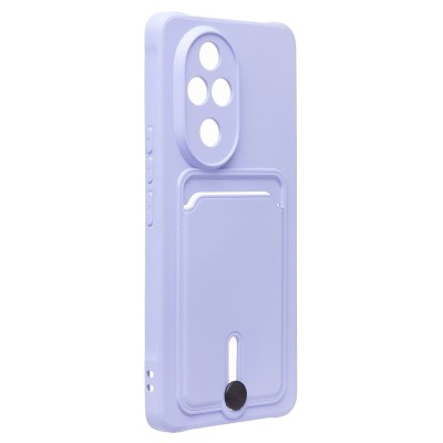 Чехол-накладка для Honor 200 Pro (светло-фиолетовый) - SC304 с картхолдером