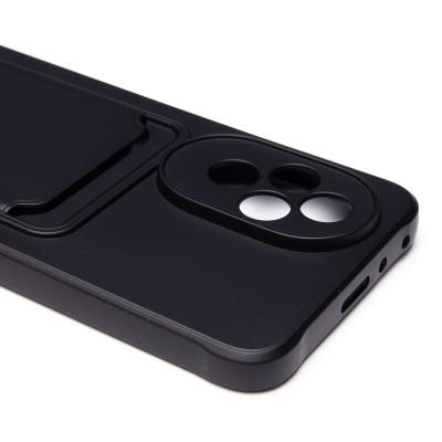 Чехол-накладка для Honor 200 (черный) - SC304 с картхолдером