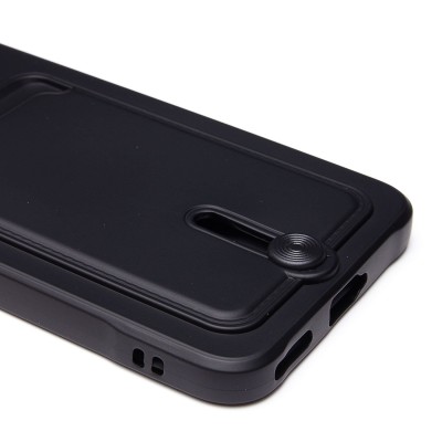 Чехол-накладка для Honor 200 (черный) - SC304 с картхолдером