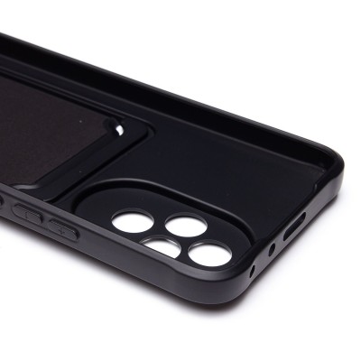 Чехол-накладка для Honor 200 (черный) - SC304 с картхолдером