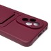 Чехол-накладка для Honor 200 (бордовый) - SC304 с картхолдером