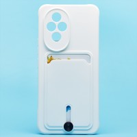 Чехол-накладка для Honor 200 (белый) - SC304 с картхолдером