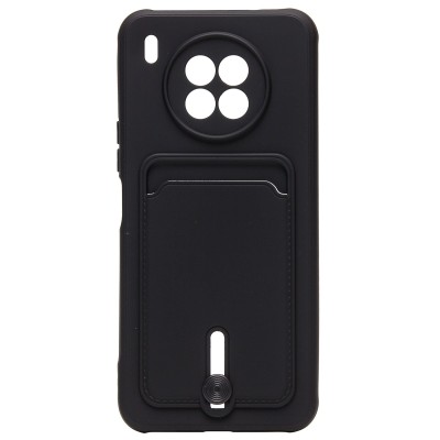 Чехол-накладка для Huawei nova 8i (черный) - SC304 с картхолдером