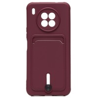 Чехол-накладка для Huawei nova 8i (бордовый) - SC304 с картхолдером Чехол-накладка для Huawei nova 8i (бордовый) - SC304 с картхолдером
