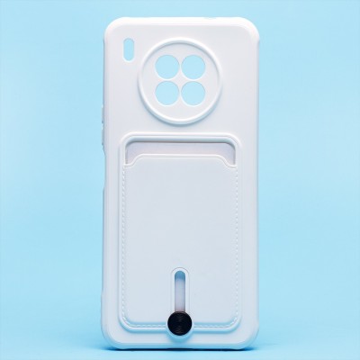 Чехол-накладка для Huawei nova 8i (белый) - SC304 с картхолдером