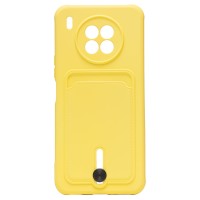 Чехол-накладка для Huawei nova 8i (желтый) - SC304 с картхолдером