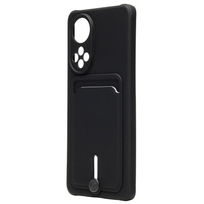 Чехол-накладка для Huawei Nova 9 (черный) - SC304 с картхолдером