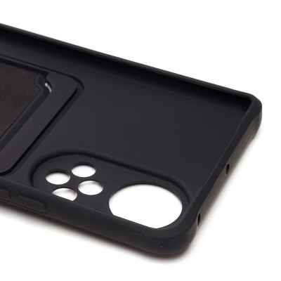 Чехол-накладка для Huawei Nova 9 (черный) - SC304 с картхолдером