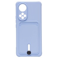 Чехол-накладка для Huawaei Honor 50 (светло-фиолетовый) - SC304 с картхолдером
