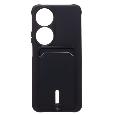 Чехол-накладка для Honor X7b 5G (черный) - SC304 с картхолдером