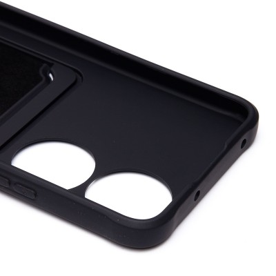 Чехол-накладка для Honor X7b 5G (черный) - SC304 с картхолдером