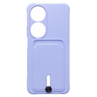 Чехол-накладка для Honor X7b 5G (светло-фиолетовый) - SC304 с картхолдером