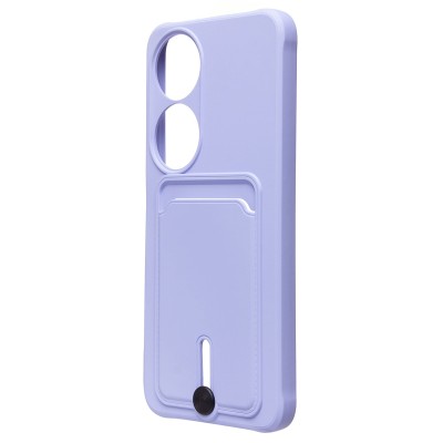 Чехол-накладка для Honor X7b (светло-фиолетовый) - SC304 с картхолдером