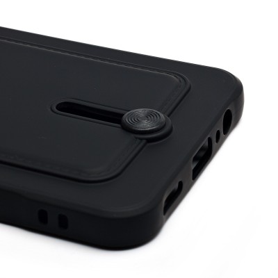 Чехол-накладка для Honor X7c (черный) - SC304 с картхолдером