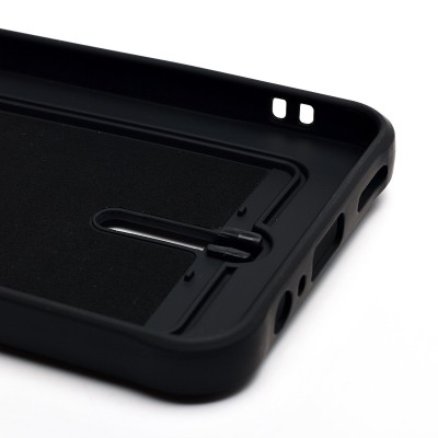 Чехол-накладка для Honor X7c (черный) - SC304 с картхолдером