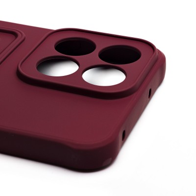 Чехол-накладка для Honor X7c (бордовый) - SC304 с картхолдером