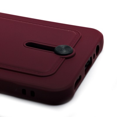Чехол-накладка для Honor X7c (бордовый) - SC304 с картхолдером
