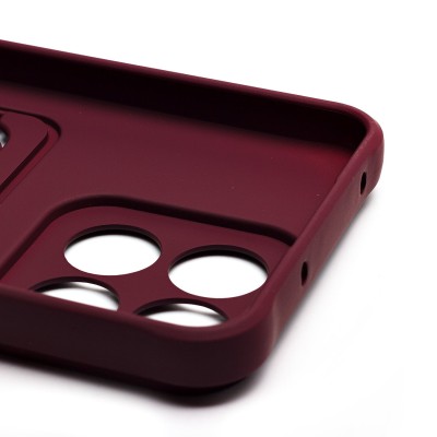 Чехол-накладка для Honor X7c (бордовый) - SC304 с картхолдером