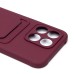 Чехол-накладка для Honor X8b (бордовый) - SC304 с картхолдером