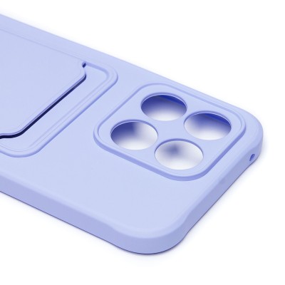 Чехол-накладка для Honor X8b (светло-фиолетовый) - SC304 с картхолдером