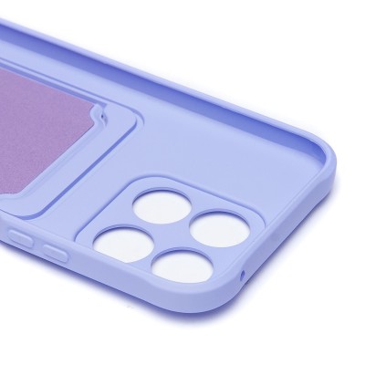 Чехол-накладка для Honor X8b (светло-фиолетовый) - SC304 с картхолдером