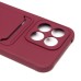 Чехол-накладка для Honor X8c (бордовый) - SC304 с картхолдером