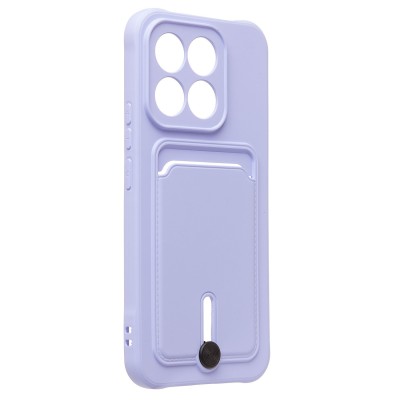 Чехол-накладка для Honor X8c (светло-фиолетовый) - SC304 с картхолдером