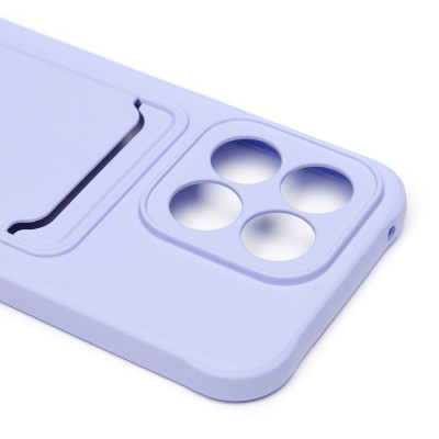 Чехол-накладка для Honor X8c (светло-фиолетовый) - SC304 с картхолдером