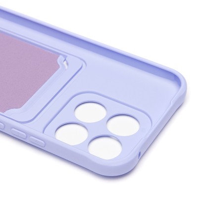 Чехол-накладка для Honor X8c (светло-фиолетовый) - SC304 с картхолдером