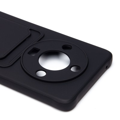 Чехол-накладка для Honor X9b (черный) - SC304 с картхолдером