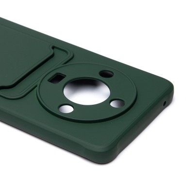 Чехол-накладка для Honor X9b (темно-зеленый) - SC304 с картхолдером