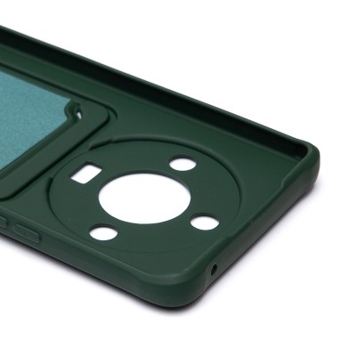 Чехол-накладка для Honor X9b (темно-зеленый) - SC304 с картхолдером