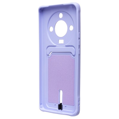 Чехол-накладка для Honor X9b (светло-фиолетовый) - SC304 с картхолдером